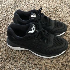 ASICS running shoes.